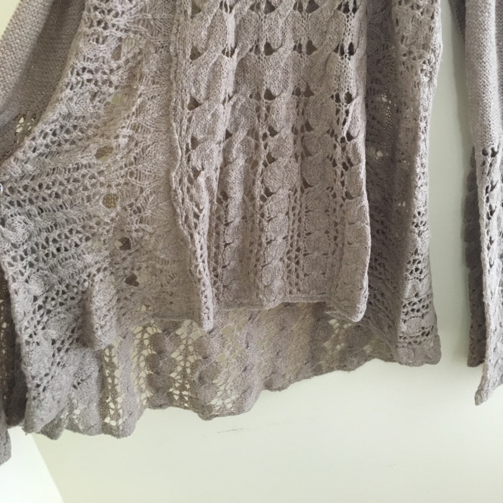 Free People crochet off-shoulder sweater! - Picture 2 of 5